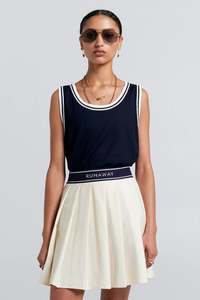 KAREN WALKER RELAX KNIT TANK-NAVY