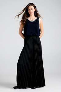 KAREN WALKER SUNRAY PLEATED PANTS-BLACK