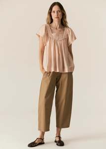 POL AVRID BARREL PANT-KHAKI