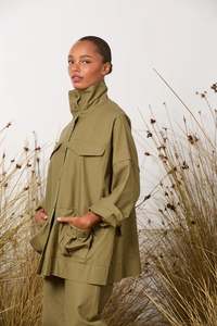 MAUD DAINTY CROFT TOP-ARMY