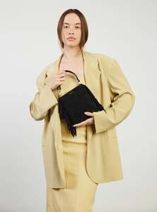 SABEN COCO MINI BAG-BLACK SUEDE & FRINGE