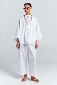 Sun Shades: KAREN WALKER BOAT PANTS-OFF WHITE