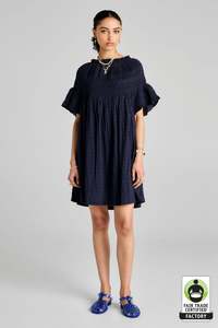 Sun Shades: KAREN WALKER THEIA SMOCKED MINI DRESS