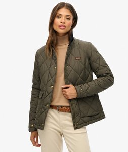 Superdry: SUPERDRY CORD TRIMMED LINER JACKET-KHAKI