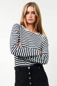 LOLLYS LAUDRY LIVA TEE L.S-BLACK