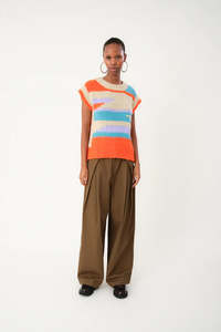 LOLLYS LAUDRY MAX KNIT VEST-RED