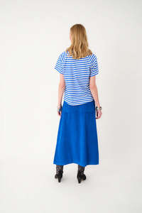 LOLLYS LAUDRY UNA MAXI SKIRT-NEON BLUE