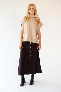Lollys Laundry: LOLLYS LAUDRY UNA MAXI SKIRT-DARK MOKKA