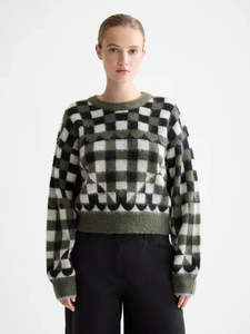 SCOTCH & SODA FUZZY JACQUARED PULLOVER-THYME