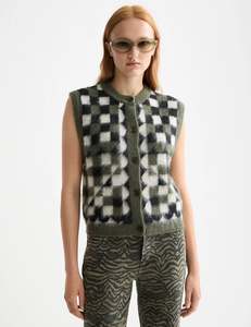 SCOTCH & SODA FUZZY JACQUARD SPENCER-THYME
