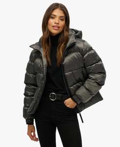 SUPERDRY HOODED LUXE SPORTS PUFFER
