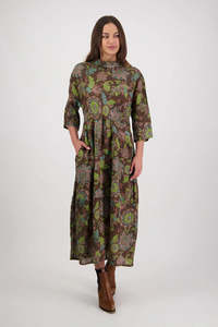 BRIARWOOD ROWENA DRESS-BROWN FLORAL