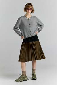 Sun Shades: KAREN WALKER TRANQUILITY SKIRT-BLACK/OLIVE