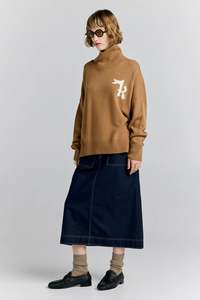 Sun Shades: KAREN WALKER K FLAG SWEATER-TAN