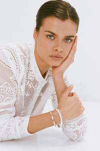 PORTER DYLAN BANGLE SILVER-PLAIN
