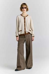 KAREN WALKER HIGHLAND TROUSER-BROWN MULTI
