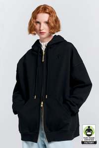 KAREN WALKER OVERSIZED HOODIE-BLACK