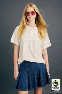 KAREN WALKER WEATHER SHOP T-SHIRT-ECRU