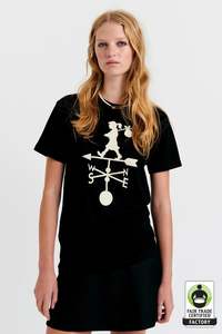 KAREN WALKER WEATHER SHOP T-SHIRT-BLACK