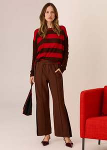 POL CASSIDY TRACK PANT-CHOC/BLACK/CHARCOAL
