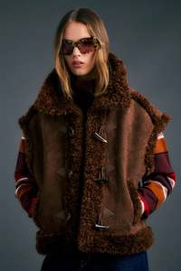 KAREN WALKER VILLAGE VEST-CHOCOLATE