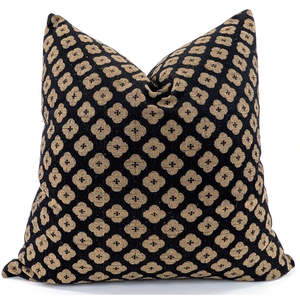 Homeware: REMBRANDT CUSHION COVER-CYMBAL BLACK & GOLD