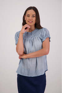 Briarwood: BRIARWOOD POLLY TOP-CORNFLOWER
