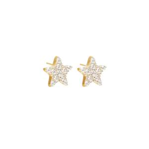 SILK & STEEL ETOILE STUDS-CZ/GOLD