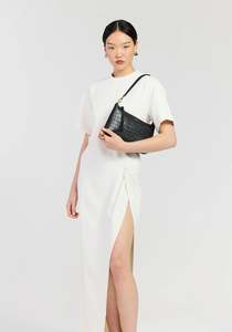 SABEN HAVEN SHOULDER BAG-BLACK CROC