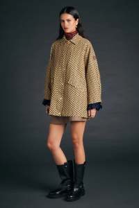 KAREN WALKER TILLER JACKET-TAN MULTI