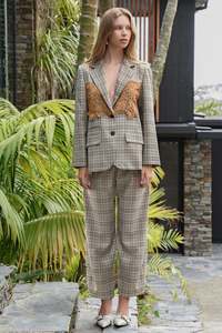 COOPER OFF TRACK PANT-BROWN CHECK