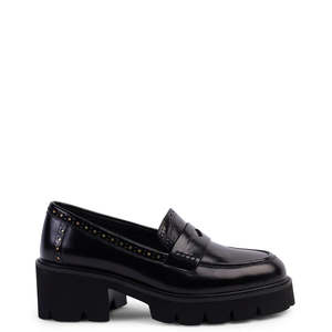 Kathryn Wilson 1: KATHRYN WILSON FITZROY LOAFER-BLACK/GOLD TRIM