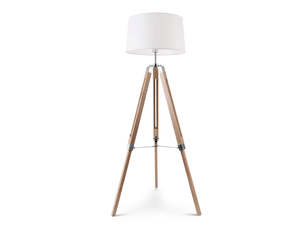 Lamp: Skugga Tripod Floor Lamp with Cream Shade