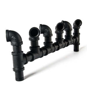 Wine Rack: Wall-Mounted Pipe Wine Rack - 6 Bottle Holder