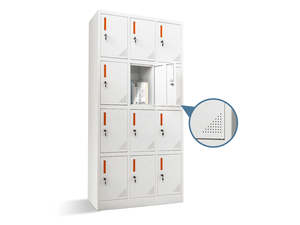 Locker: DS 12-Door Locker - Creamy White