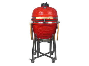 Bbq: Kamado BBQ Grill Red - 21 Inch