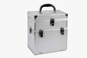 Health Beauty: Makeup Case Silver With Drawer