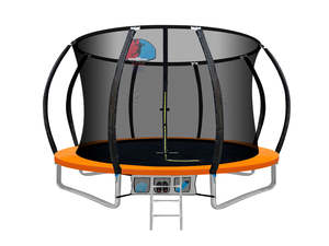 Arc Trampoline Orange with Basketball Hoop - 14ft