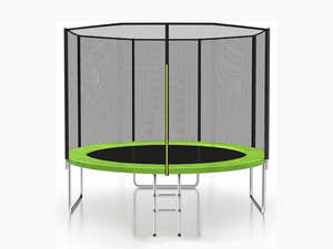 Trampoline: DS Trampoline Lime with Outside Net - 8ft