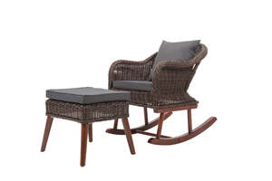 Rocking Chair: Cannes Rocking Chair with Foot Stool