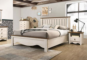 Walden King Bed Frame + Night stand + Walden 4 Drawers