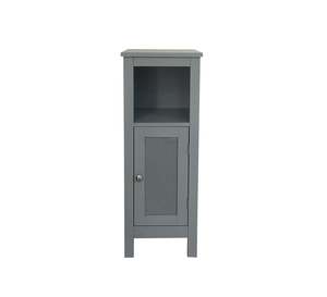 Kids Furniture: 1-Door Rattan Storage Cabinet - Grey