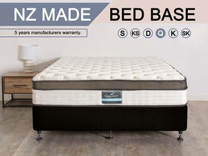 Nz Made Furniture: DS NZ Made SW Bed Base Black - Queen