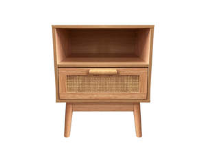 Naturlig Double Storage Bedside Table
