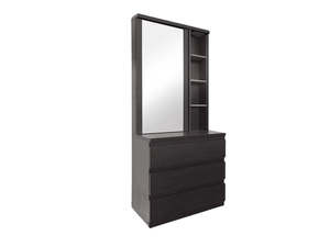 Tiko Range: Tiko 3-Drawer Dresser - Black Oak