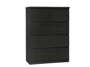 Tiko Range: Tiko 5-Drawer Tallboy - Black Oak