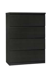 Tiko 4-Drawer Tallboy - Black Oak