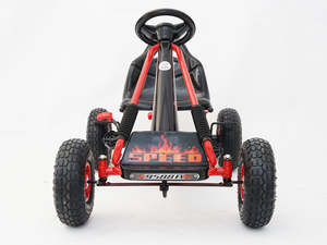 Kids Go Kart With Hand Brake - Red