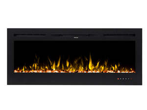 50" Electric Fireplace with Remote & Pebbles - Wall Mount/Recessed