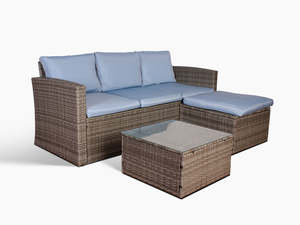 13th Birthday Deals: Outdoor Sofa with Storage PE wicker